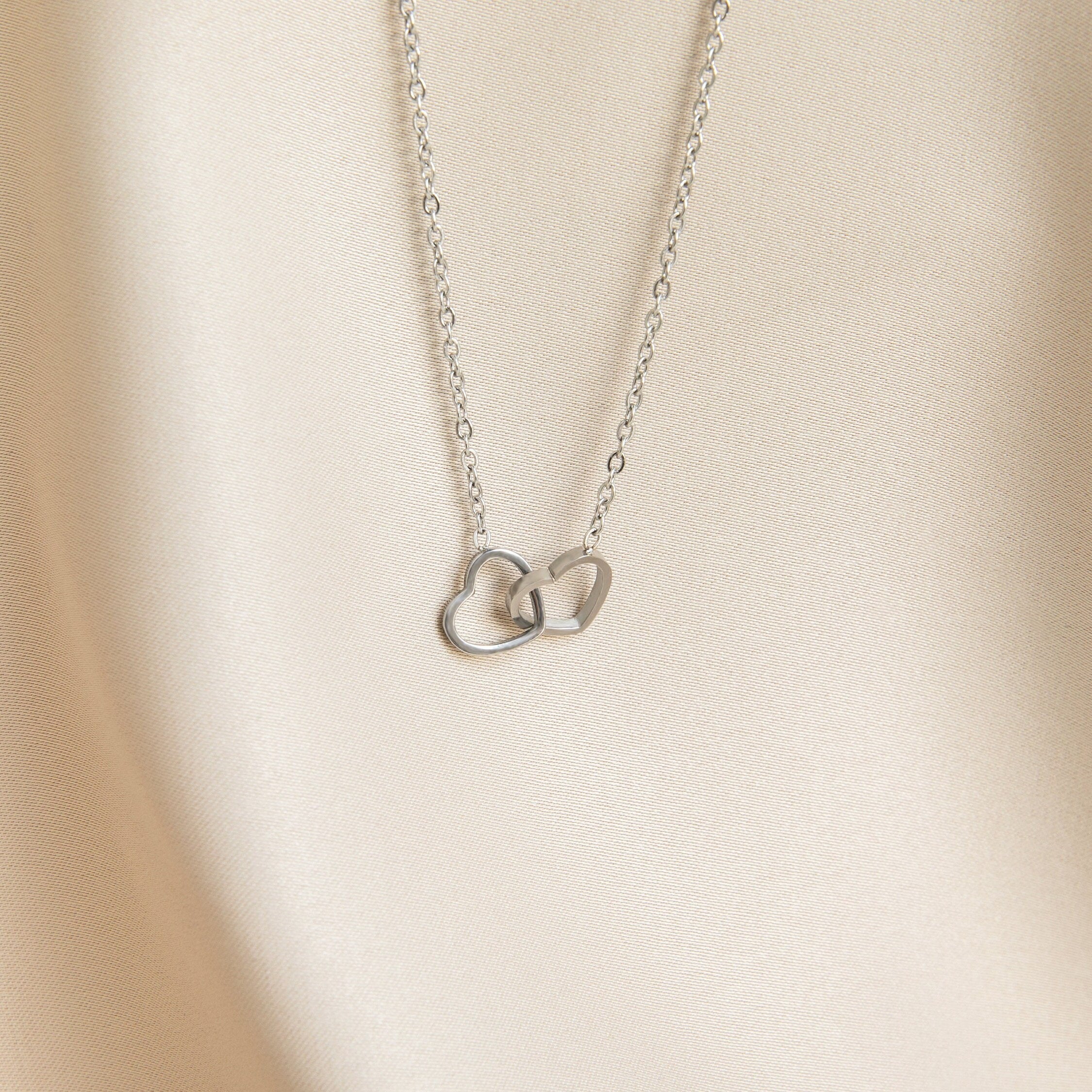 Double Heart Pendant Necklace - Marlee Janes