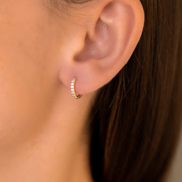 Tiny Cz Stud Earrings Dainty Minimalist Earrings Sterling Silver Earring  Gold Stud Earrings PAIR 