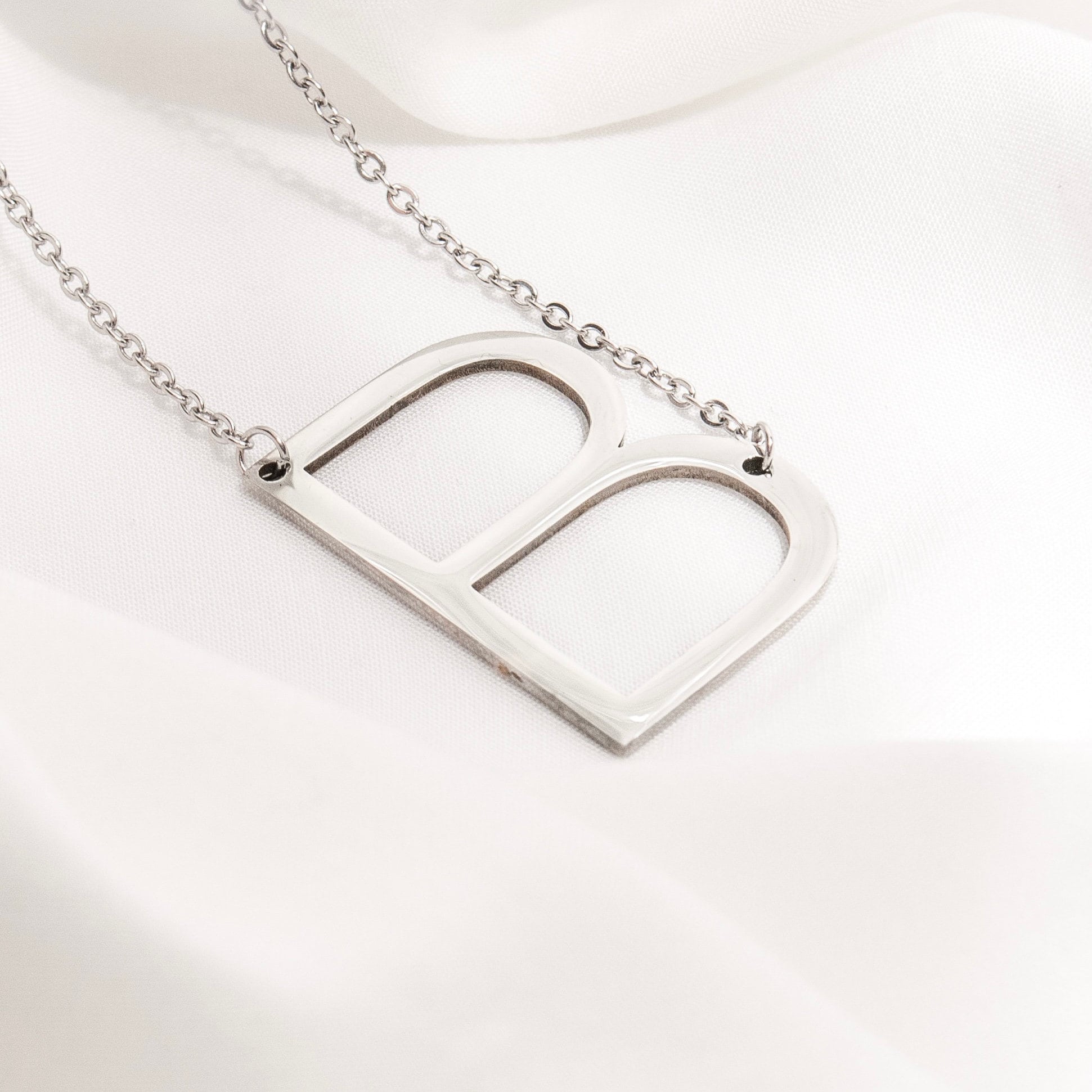 Custom Large Initial Necklace, Personalised Letter Necklace, Dainty Minimalist Letter Charm Jewellery, Gift For Her, Birthday Gift