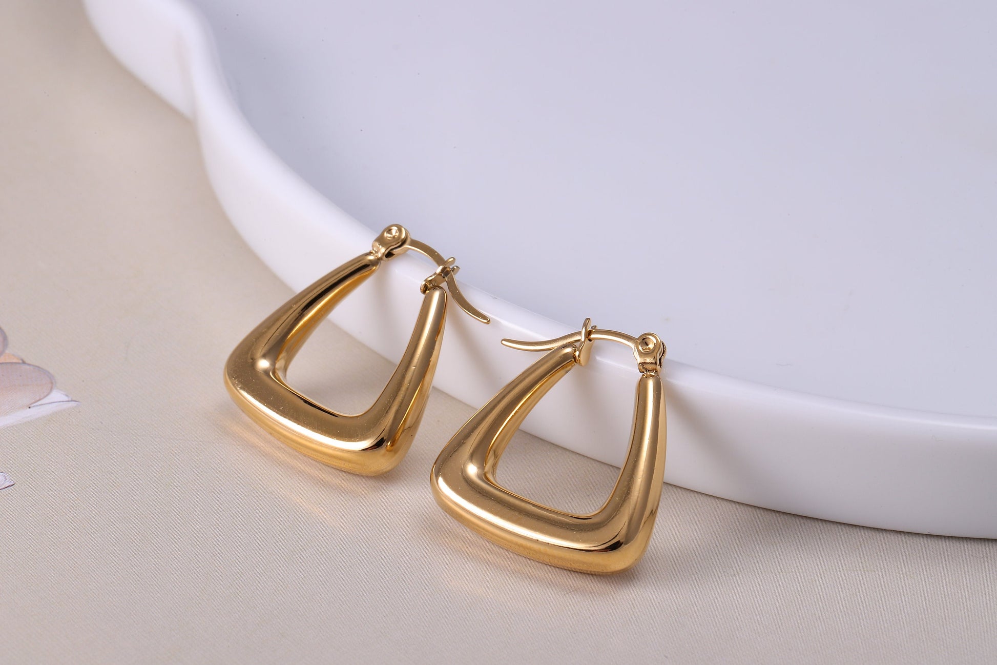 Luxury Gold Hoop Earrings, Chunky Thick Gold Hoop Earrings, Bold Statement Earrings, Gift For Her