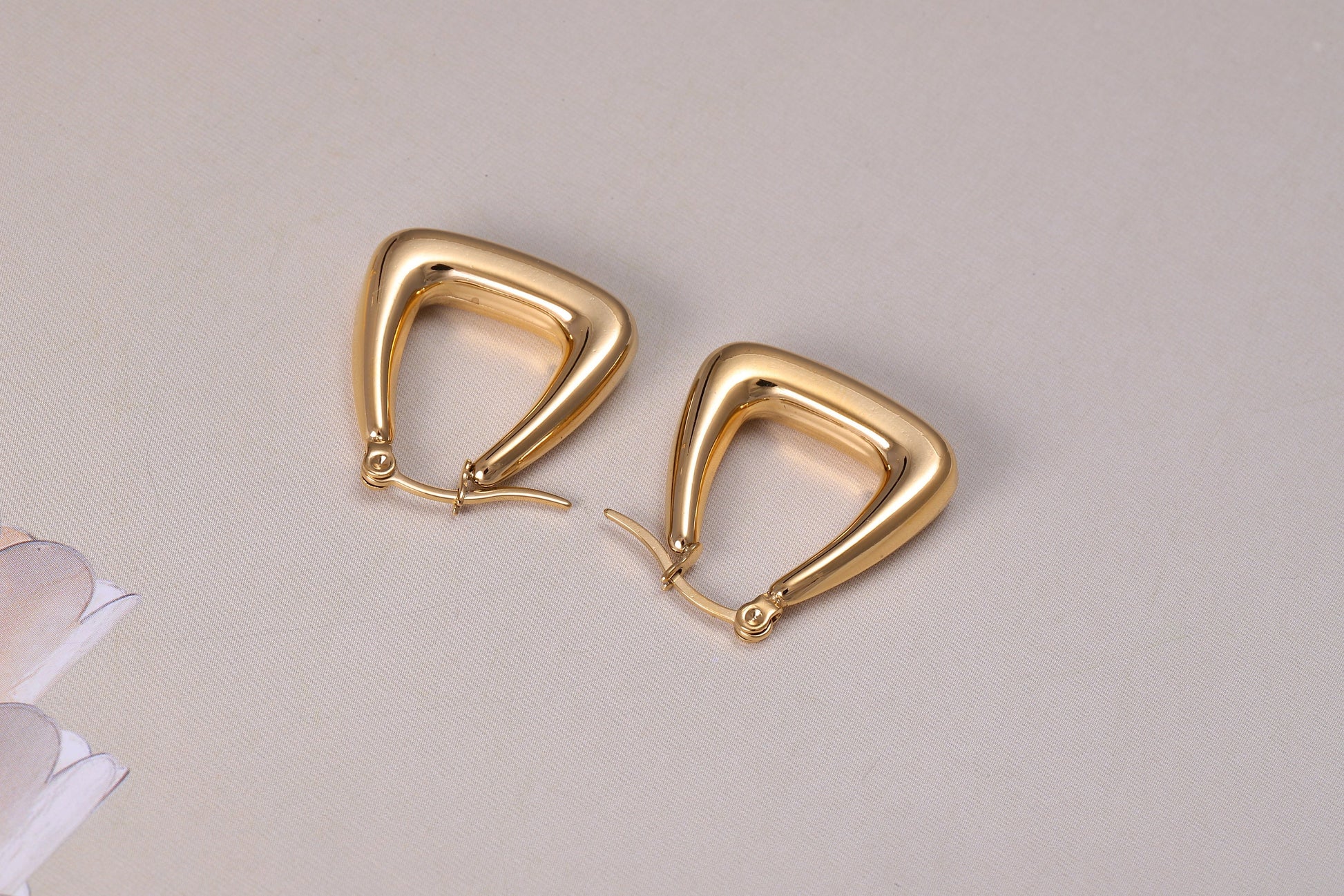 Luxury Gold Hoop Earrings, Chunky Thick Gold Hoop Earrings, Bold Statement Earrings, Gift For Her