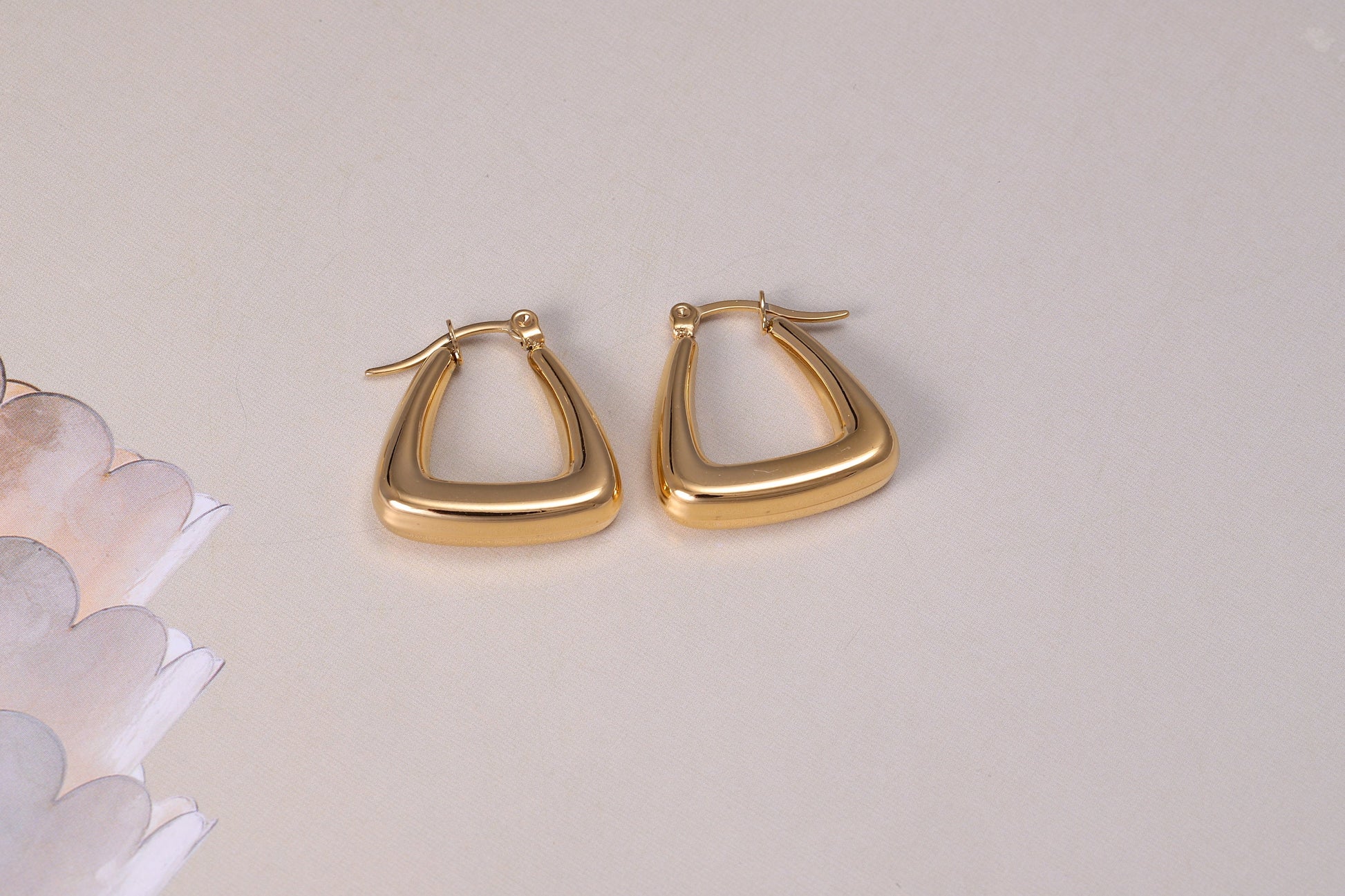 Luxury Gold Hoop Earrings, Chunky Thick Gold Hoop Earrings, Bold Statement Earrings, Gift For Her