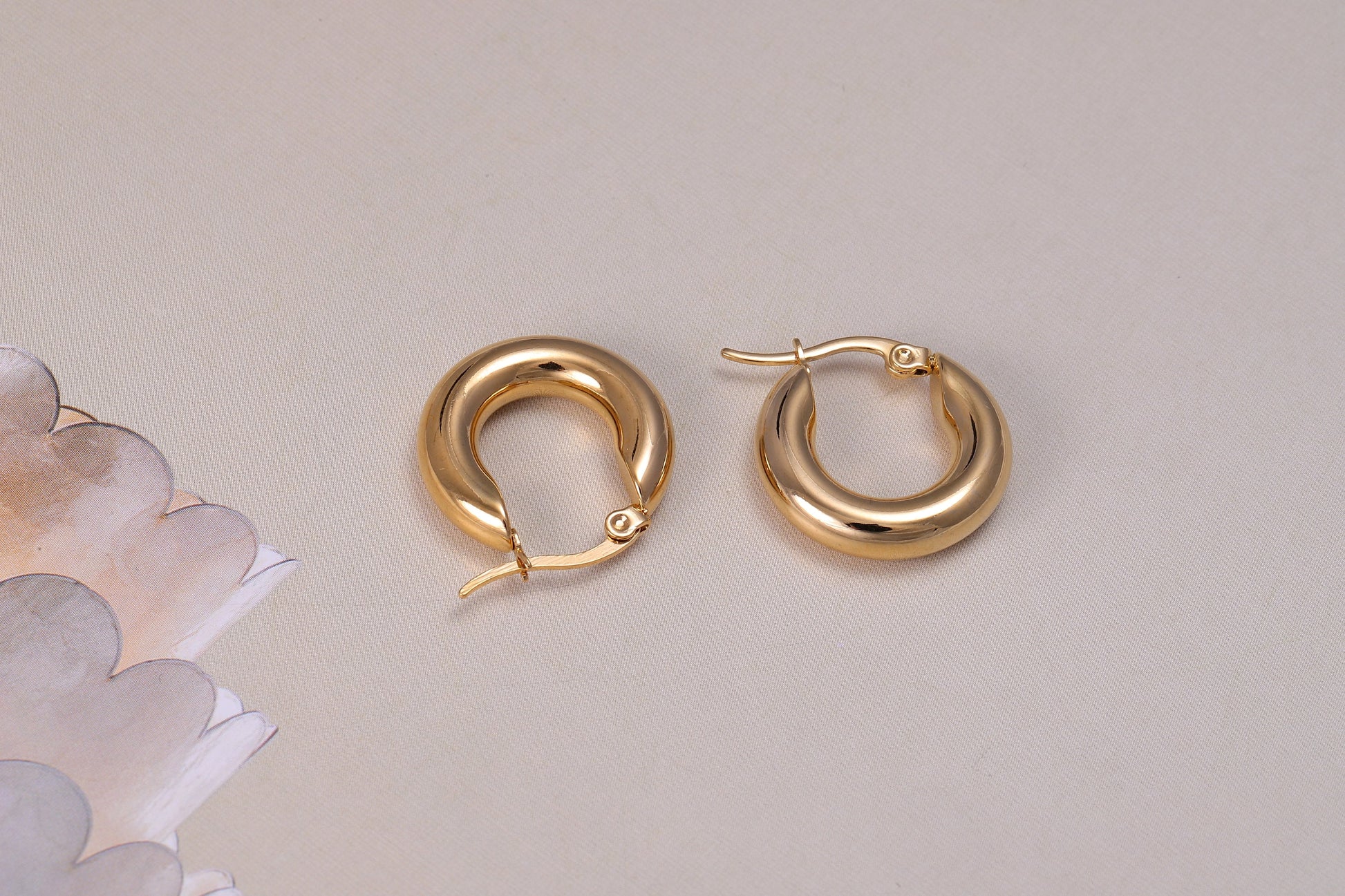 Bold Gold Huggie Hoop Earrings, Chunky Gold Hoop Earrings, Luxury Earrings, Statement Earrings, Gift For Her