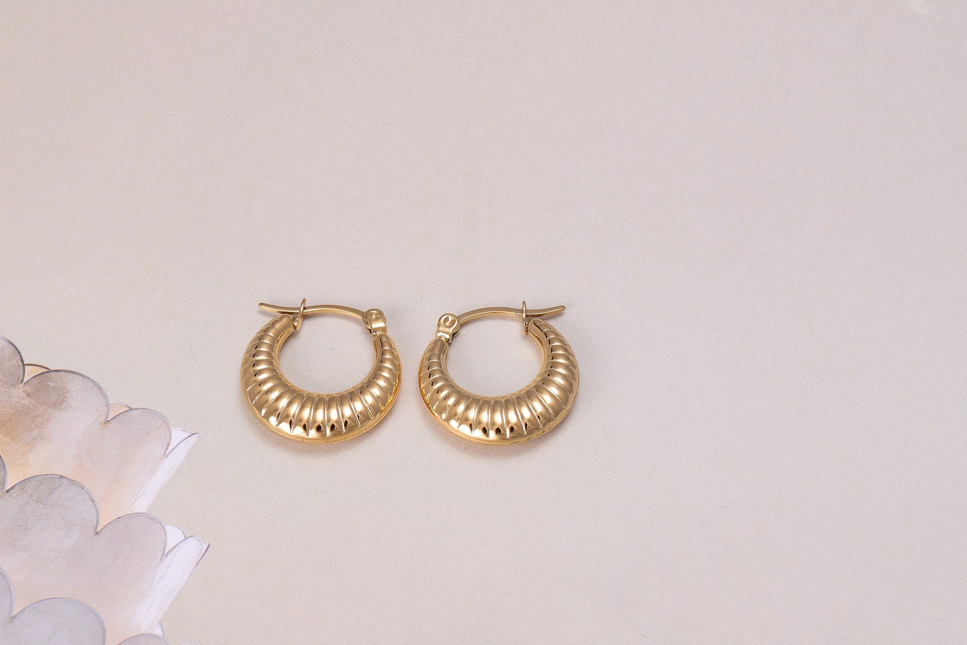 Woven Gold Hoop Earrings, Thick Gold Hoop Earrings, Luxury Earrings, Statement Earrings, Wedding Jewellery, Girlfriend Gift