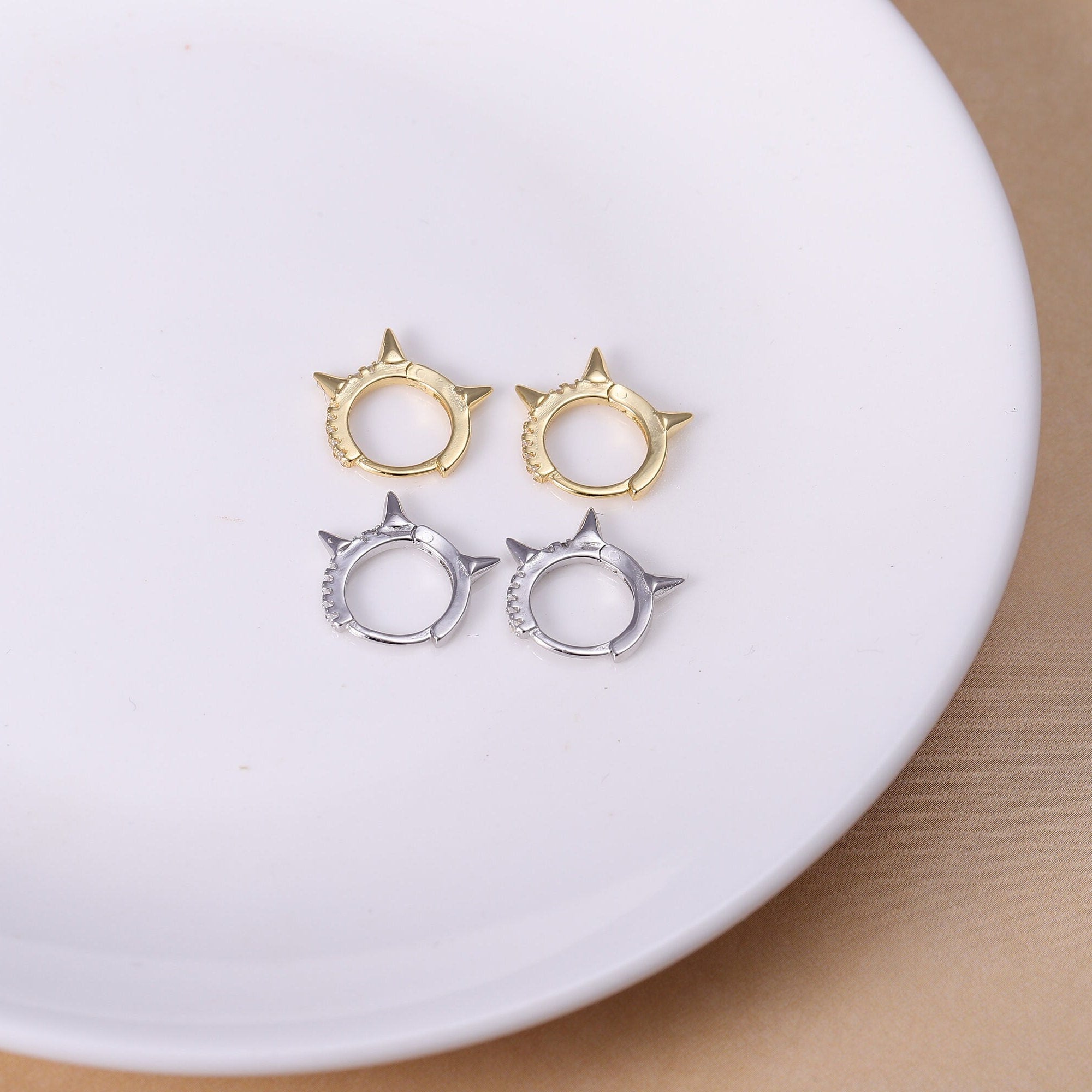 Silver Spike orders Hoop Earrings