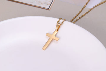 Gold Cross Pendant Neckace