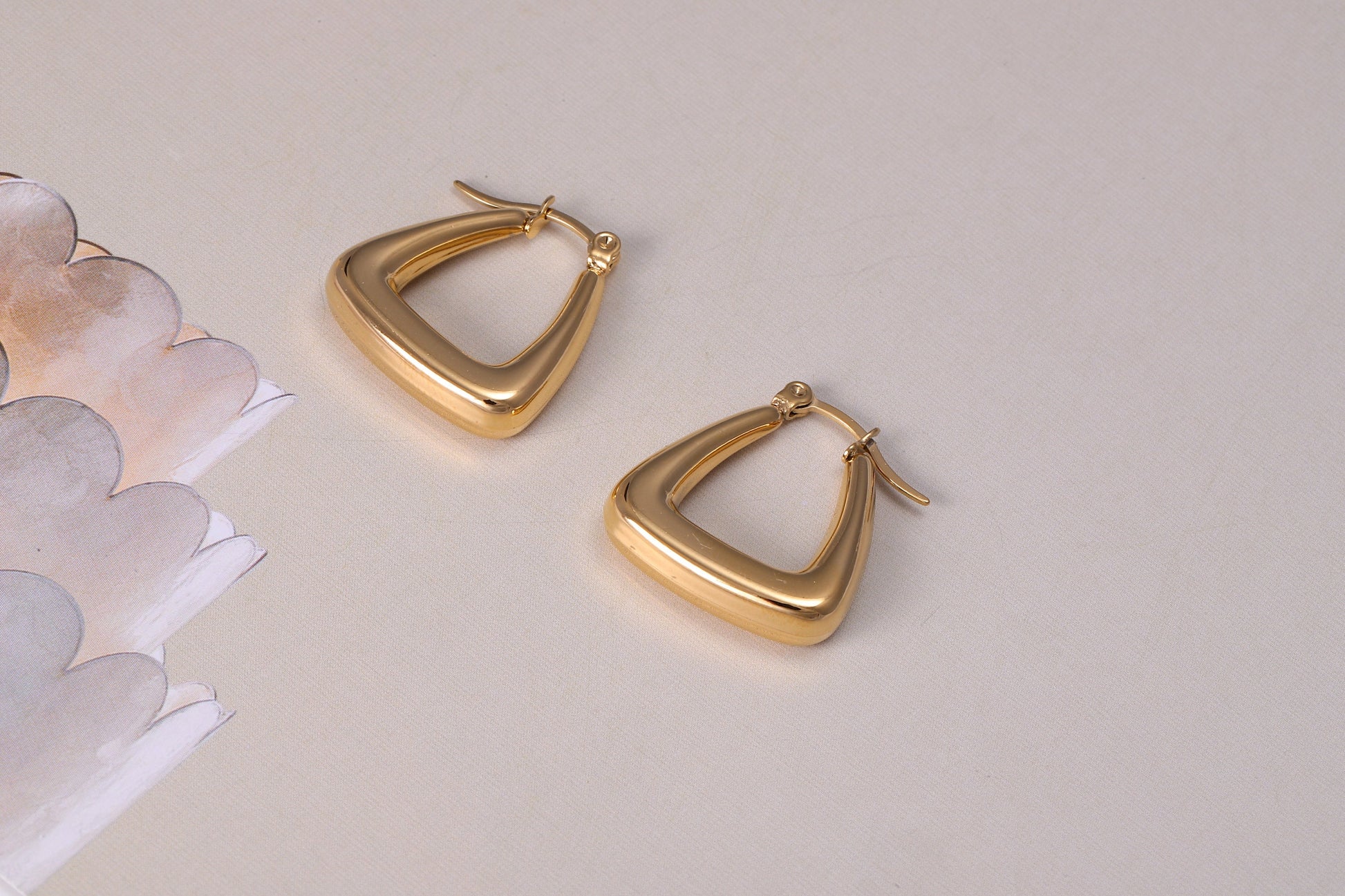 Luxury Gold Hoop Earrings, Chunky Thick Gold Hoop Earrings, Bold Statement Earrings, Gift For Her