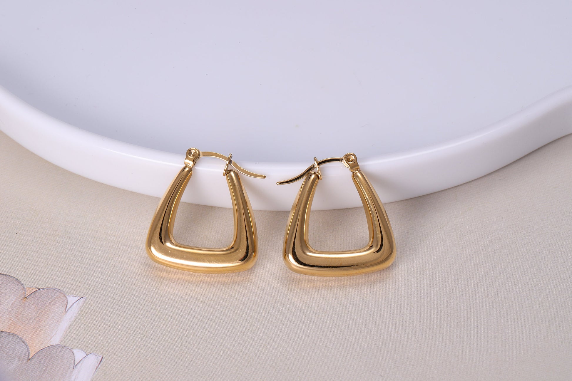 Luxury Gold Hoop Earrings, Chunky Thick Gold Hoop Earrings, Bold Statement Earrings, Gift For Her