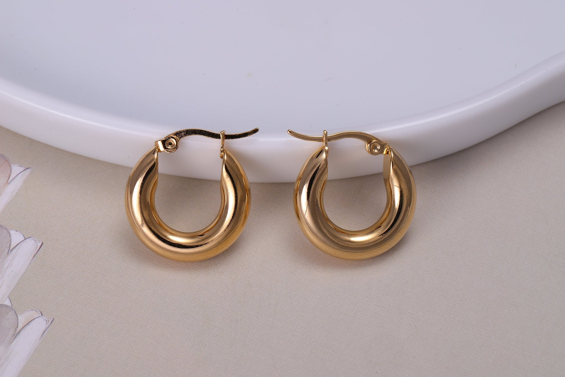 Bold Gold Huggie Hoop Earrings, Chunky Gold Hoop Earrings, Luxury Earrings, Statement Earrings, Gift For Her