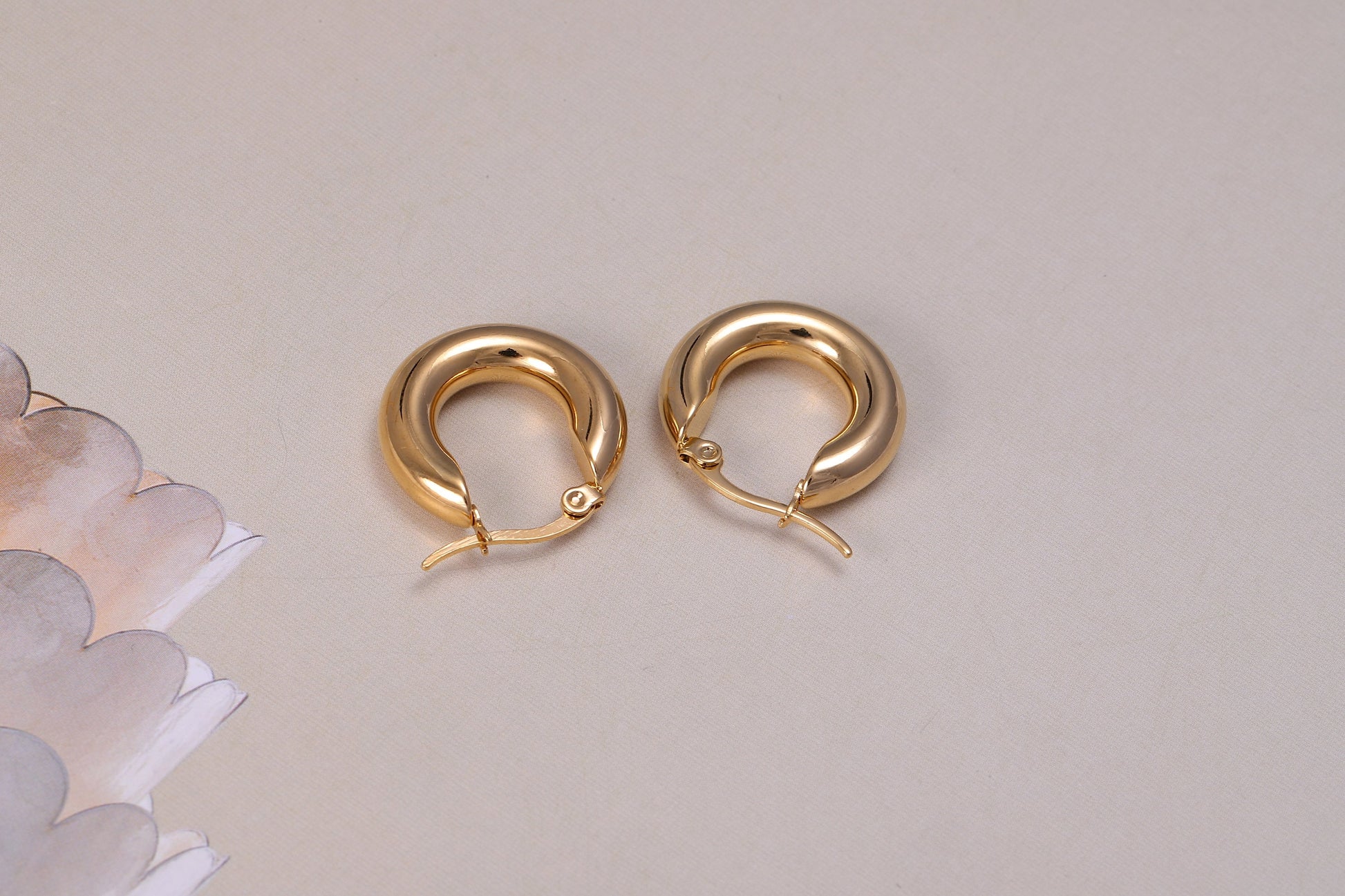 Bold Gold Huggie Hoop Earrings, Chunky Gold Hoop Earrings, Luxury Earrings, Statement Earrings, Gift For Her