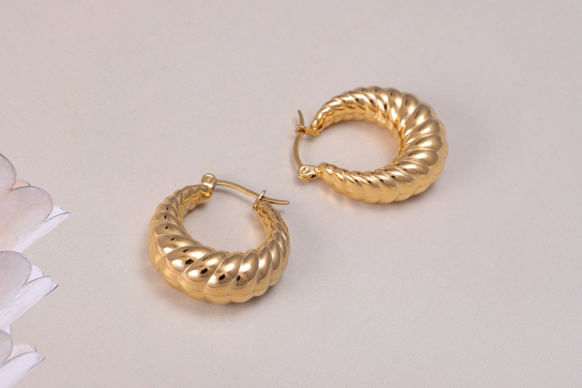 Large Woven Gold Hoop Earrings, Thick Gold Hoop Earrings, Twisted Woven Earrings, Statement Earrings, Wedding Jewellery, Girlfriend Gift